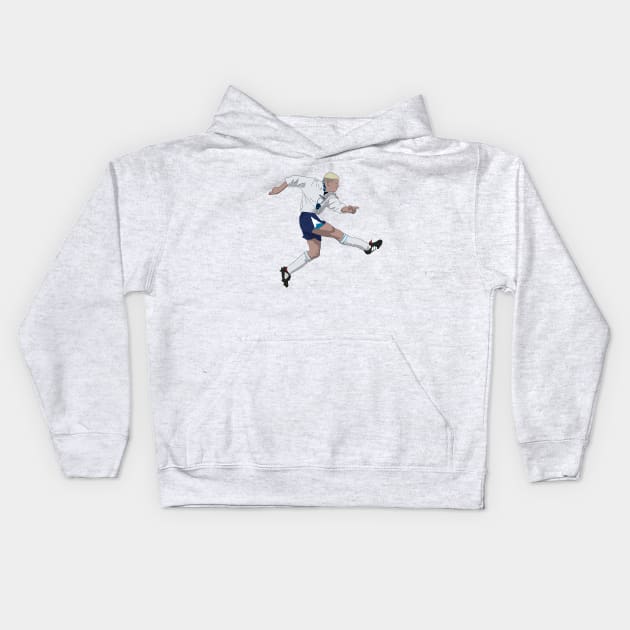 Paul Gascoigne Euro 96 Kids Hoodie by NostalgiaUltra